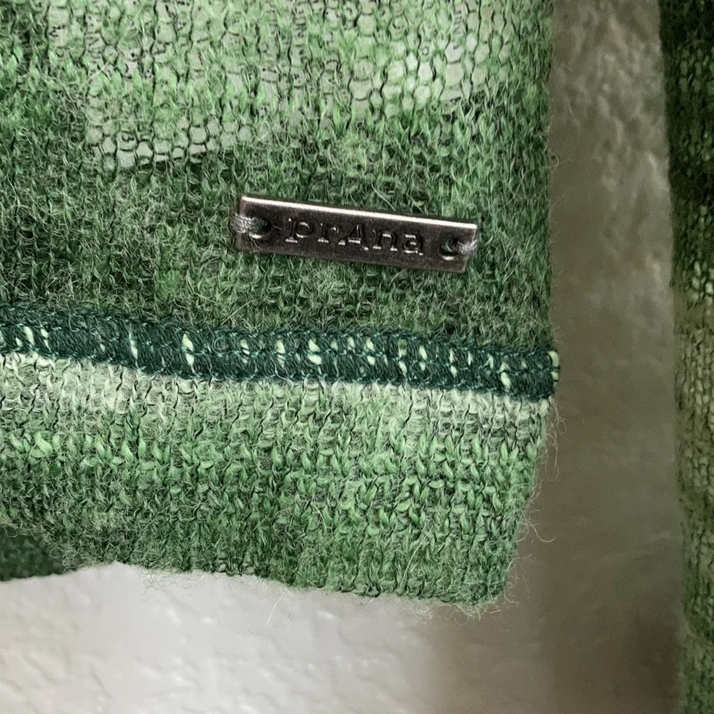Prana NWT Green Nenah Striped Cowl Neck Sweater M